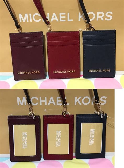 michael kors lanyard id holder